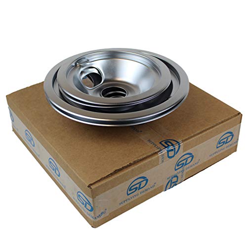 image for Supplying Demand WB31T10010 WB31T10011 Satin Chrome Drip Pan 4 Piece S