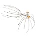 AMEISEYE Hand Held Scalp Head Massager Therapeutic Head Scratcher for Deep Relaxation with Lens Cleaning Wipe for Gift (1 Piece Scalp Massager/Colors Random