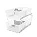 madesmart Large 2-Tier Organizer with Dividers - Frost, Grey | BATH COLLECTION | Slide-out Baskets with Handles | Space Saving | Multi-purpose Storage | BPA-Free primary
