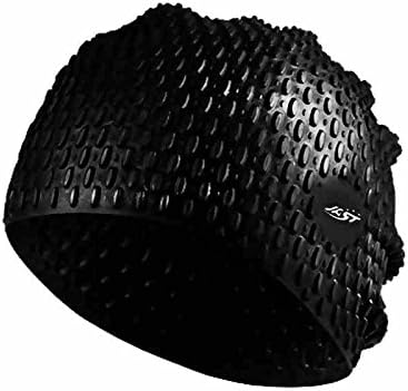 NAUY- Swimming Cap Woman Long Hair Waterproof Silicone Swimming Cap Loose Large Size Adult Child General Protection Ear Cap Male Color Hat