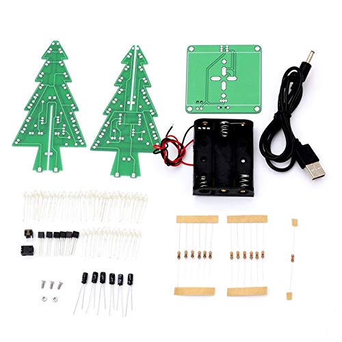 CloverUS Decor Electronic LED Flash Circuit Parts Christmas Tree 3D Tree LED DIY Kit Environmentally Friendly Materials