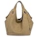KISS GOLD(TM) Women's Simple Style Vintage Canvas Totes Hobo Bag