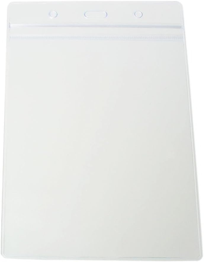 CKB Ltd 10x A6 Vertical Extra Large Portrait Clear ID Badge Card Holders Plastic Pocket Pouches 17.5cm x 11.8cm - Image 3