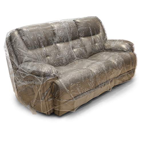 Besti Plastic Couch Cover for Pets Clear Slipcovers for Big Sofas