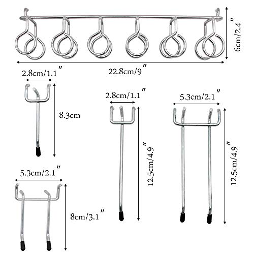 Dayree 81pcs Pegboard Hooks Assortment Heavy Duty Peg Hook Organization Wall Storage Shoe Garage Organizer Hanger Tool - Thumbnail 3