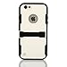 oneCase Protection Case Cover Built-in Kick Stand with Hand Strap & Headphone Adapter for Apple iPhone 6, White