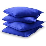 GoSports Official Regulation Cornhole Bean Bags Set (4 All Weather Bags) - 15 Colors Available, Royal Blue (CH-BAGS-4-RoyalBlue)