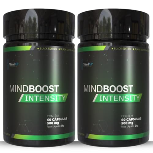 2x Termogênico Intensity Black Edition 120 Capsúlas - 60 Porções | ENERGIA AUMENTADA, FOCO, FORÇA, CONCENTRAÇÃO E MEMÓRIA | Rotina e treinos intensos.
