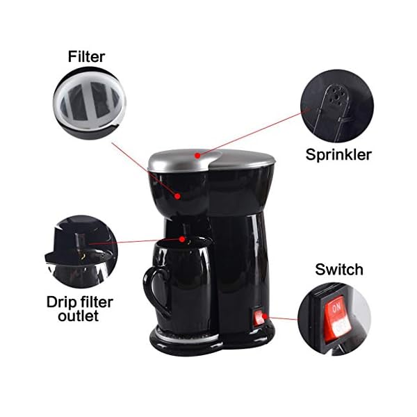 HAYN Filterkaffeemaschine Automatische amerikanische Kaffeemaschine Maschine Filterkaffeemaschine Mini Haushalt Kaffee… – Bild 4