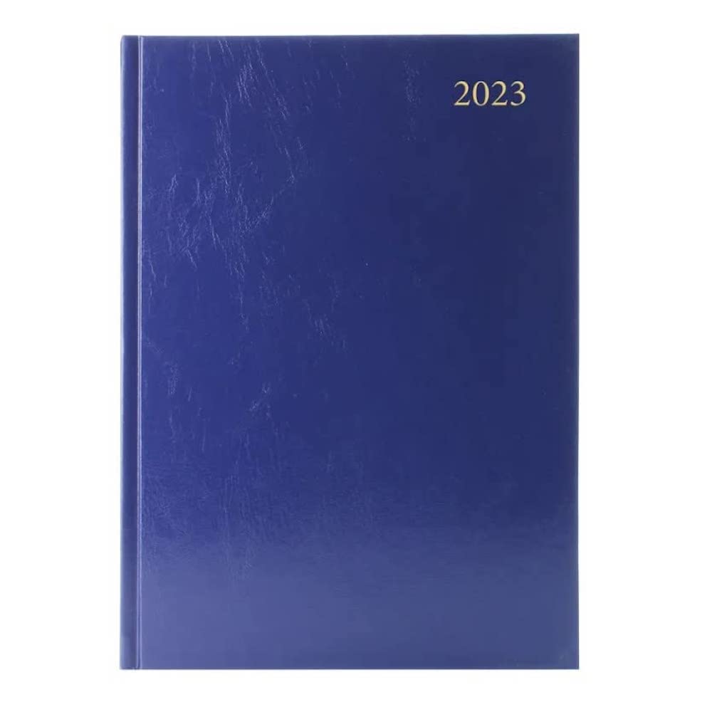 Condiary Desk Diary Day Per Page Appointments A5 Blue 2023 KFA51ABU23