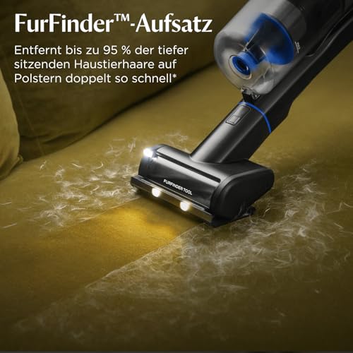 Bissell PowerClean FurGuard, Battery Vacuum Cleaner, 280 W Motor, Self-Cleaning Brush Roll, FurFinder Light, Wireless Vacuum Cleaner, Freestanding, HEPA Filter, 2500 mAh Replacement Battery, 50 min Runtime, 4091N