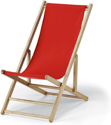Telescope Casual Cabana Beach Folding Chair, Red