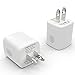 PowerJive USB AC Universal Travel Charger Adapter for iOS Devices, (5 Pack) - White