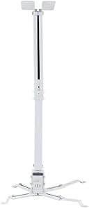 Universal Projector Ceiling Mount Projector Ceiling Bracket Holder with Adjustable Length & Set of Installation Accessories Projector Wall Ceiling Mount for Home, Office and School Projection Installa