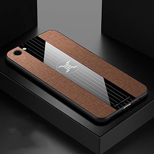 HAIJUN Mobile Phone Cover Case for Vivo Y71 Stitching Cloth Texture Shockproof TPU Protective Case(Black) (Color : Brown)