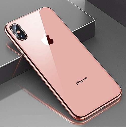 Vaku Luxos® Apple iPhone Xs MAX Chromaina Wireless Edition Soft Chrome 4 Frames Plus Ultra-Thin Case Glass Cover-Rose