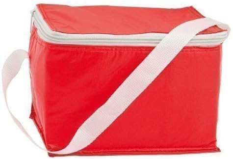 eBuyGB Lunch BBQ Camping Can Cooler Picnic Bag Box, Polyester, Red