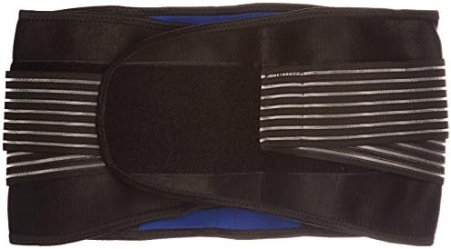 New Deluxe Neoprene Double Pull Lumbar Lower Back Support Brace Exercise Belt (S (58-72Cm))