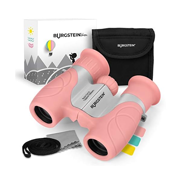 Burgstein®chen Fernglas für Kinder - Kompaktes Kinderfernglas 8x21 ab 3 Jahren, Leicht & Robust, inkl. Tasche…