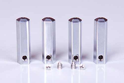 Just Tips - Luxury Yeezy Inspired Twist Lace Tips - Pentagon Aglets - DIY Shoe Lace Accessory (Silver)