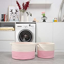 OrganiHaus Pink Basket for Laundry 16x14 | Toy