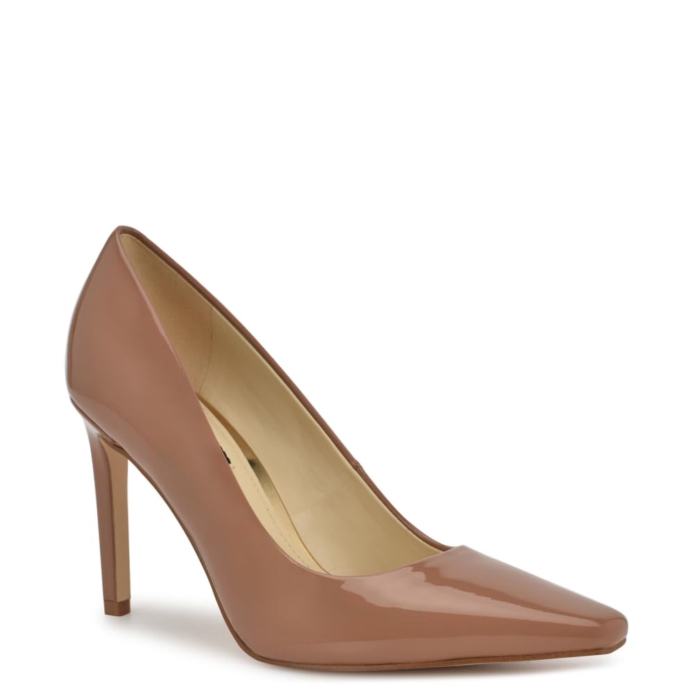 Nine West Women’s Oraye Pump, Medium Natural Patent 101, 5