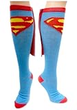 Junior's Superman Cape Knee High Socks - One Size (Blue)