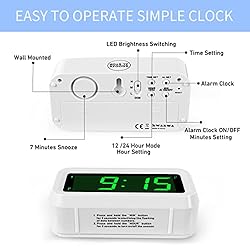 KWANWA LED Clock, Alarm Clock for Kids, 1.2inch