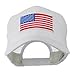 6 Panel Mesh American Flag White Patch Cap - White W38S61E