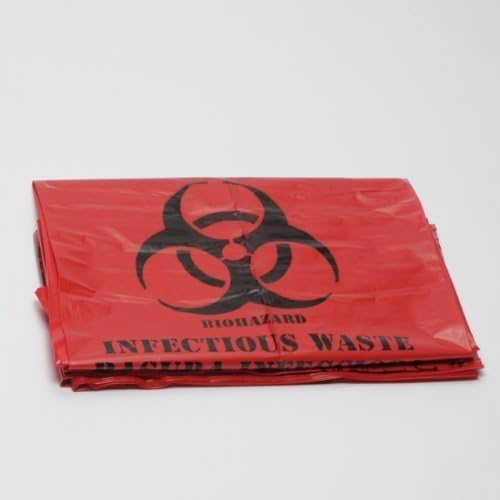 Biohazard Bags Approved 24x24 10 per package by First Aid Central