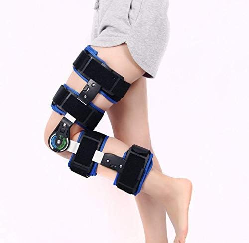 CJLMN Adjustable Leg Stabilizer -Hinged ROM Knee Brace Adjustable Knee Brace Support Splint Stabilizer Wrap Sprain Post-Op Hemiplegia Fixation
