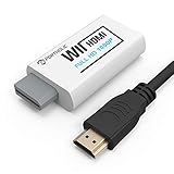 PORTHOLIC Wii to HDMI Converter 1080P with 5ft High Speed HDMI Cable Wii2 HDMI Adapter Output Video&Audio with 3.5mm Jack Audio, Support All Wii Display 720P, NTSC, Compatible with Full HD Devic