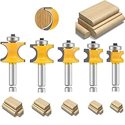 LEATBUY 1/2 Inch Shank Bullnose Router Bit