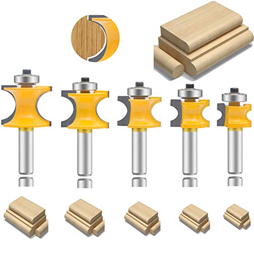 LEATBUY 1/2 Inch Shank Bullnose Router Bit