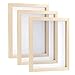 Screen Printing Frame - 3-Pack Mesh Screen with Natural Wooden Frame, Print T-Shirts, Image Transfer, 8 x 10 x 0.75 Inches