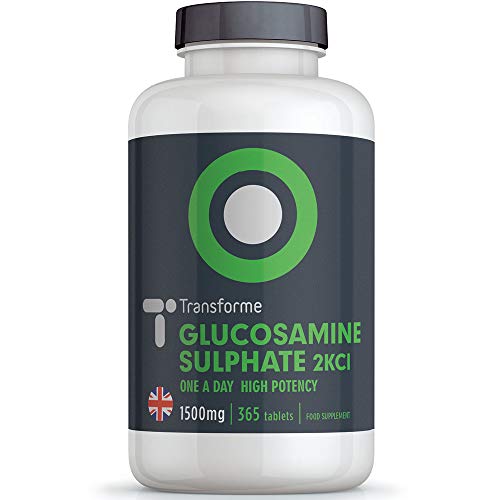 Glucosamine Sulphate 2KCl 1500mg 365 Tablets, 1 Year Supply, Vegan