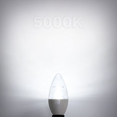 HENLIX E12 Candelabra LED Light Bulbs, 4W(40W Equivalent), 4000K Daylight White B11 LED Candelabra Base, Non-Dimmable, 12 Pack