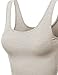 Xpril Basic Solid Sleeveless Crop Tank Tops Oatmeal Size L