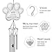 CREATIVE DESIGN Pet Memorial Wind Chime, 32''H Paw Prints Pet Remembrance Wind Chimes, Sympathy Gift a Grieving Pet Owner