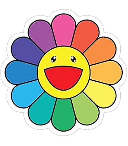 Amazon.com: Takashi Murakami Happy Flower Decal Sticker - Sticker
