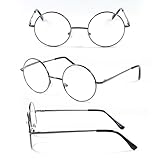 Men And Women Round Plastic Reading Glasses Black & Brown Color Frame