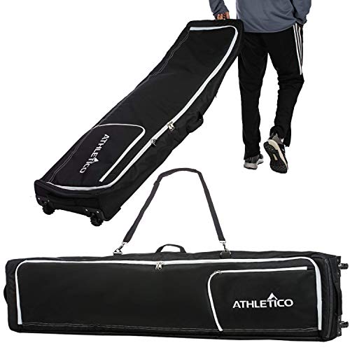 Athletico Rolling Double Ski Bag Padded Ski Bag with Wheels for Air