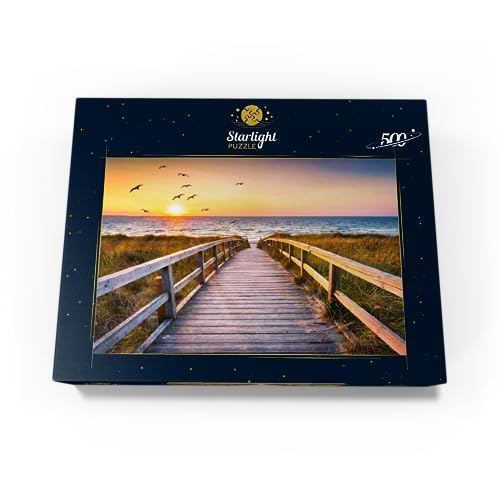 Sunset On Dune Beach 500 Piece Jigsaw Puzzle - Premium Quality, Made In USA - View #14
