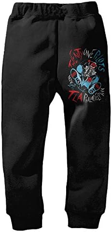 2 Toddler Blue Red Drawstring Jersey Pants For Boys &amp; Girls Black