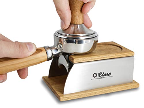 Clara Coffee Tamperstation Holz 51-58mm| Tamper Station aus schönem Holz und Edelstahl für Siebträger: Durch gutes… – Bild 4