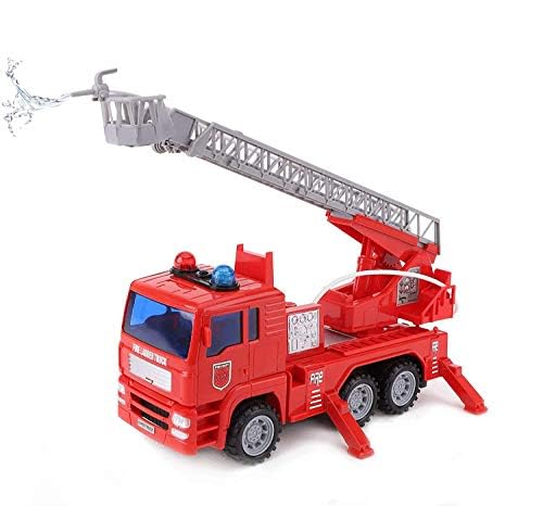 Toyland® 25cm Red Fire Engine With Extendable Ladder - Features Lights & Sound And Real Water Sprinkler