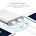 Mugenter 10000mAh External Battery Charger, Dual USB Total 3.1A Output and 2A Input Portable Charger Power Bank with Flashlight