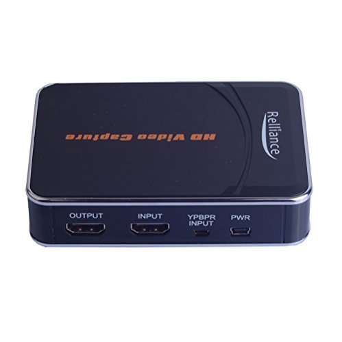 HONGYU E-SDS Game Capture HD,Full HD 1080P HDMI/YPbPr Recorder HD Game Capture Recorder Video Capture Device for Wii U/Xbox 360/Xbox One/PS4/PS4(Black)