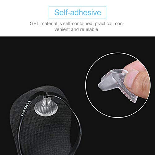 MOGOI 5 Pair Silicone Gel Clear Sandal Thong Toe Protectors Pad Sandal Flip-Flop Toe Guards Cushions Antislip Shoes Grip Pads