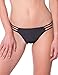 RELLECIGA Women's Triple Strappy Black Bikini Bottoms Thong Size Small